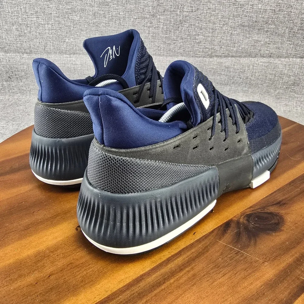 Adidas Dame 3 Mens Basketball Shoes Blue‎ Black Sneakers BB8271 Size 12